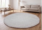 Тъкан килим 3D SHAGGY GRANDE white КРЪГ